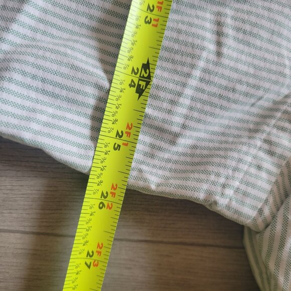 Ralph Lauren Classic Fit Green & White Striped Button-Down Shirt XL - Picture 6 of 7
